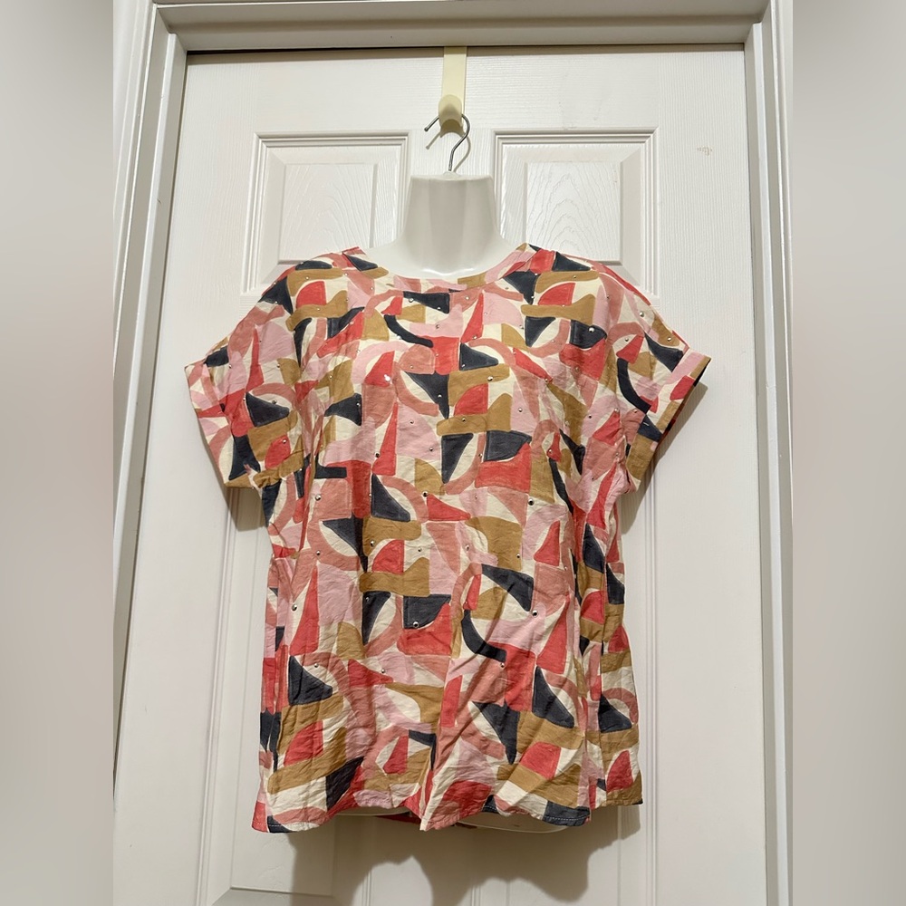 Cocomo Multicolor Abstract T-Shirt/Blouse
